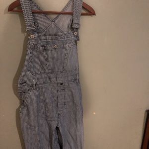 Vintage ESprit Striped Denim Overalls
